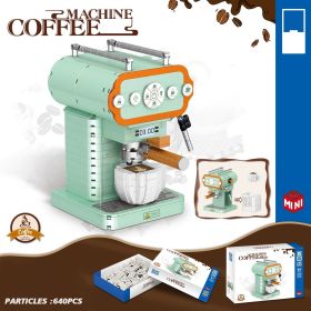 1pc Mini Small Coffee Machine Toy; DIY Model Small Particles Assembled Building Block Toys; Machine Puzzle Bricks Toy Room Decoration Model Building B (Applicable People: Age3+)