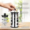 French Press Cafetiere 2 Cups, Stainless Steel Body Shell Coffee Maker- Heat Resistant - Stainless Steel Filter Coffee Press for Coffee Lover (Silver,